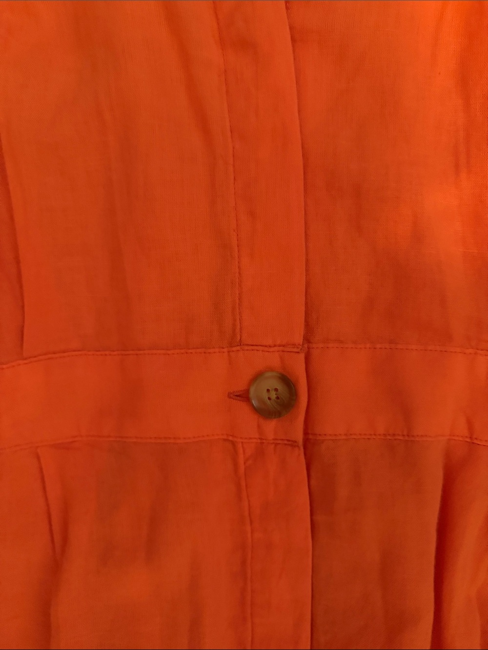 Banana Republic NWT❗️Red Orange Midi Shirt Dress - Picture 3 of 6